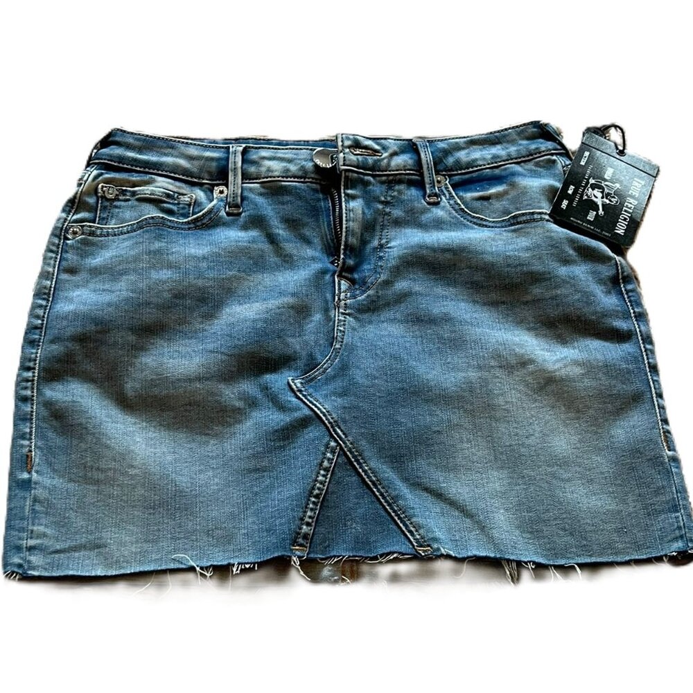NWT True Religion Denim Mini Skirt Size 27 Small